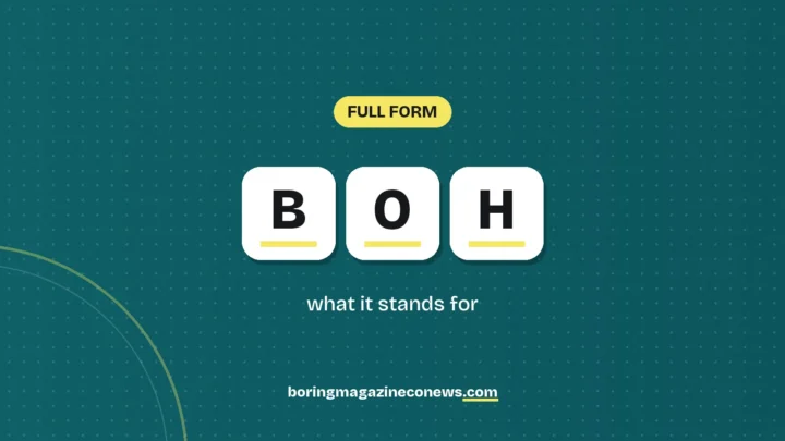 The letters BOH on white tiles over a dark green background, labelled Full Form"
