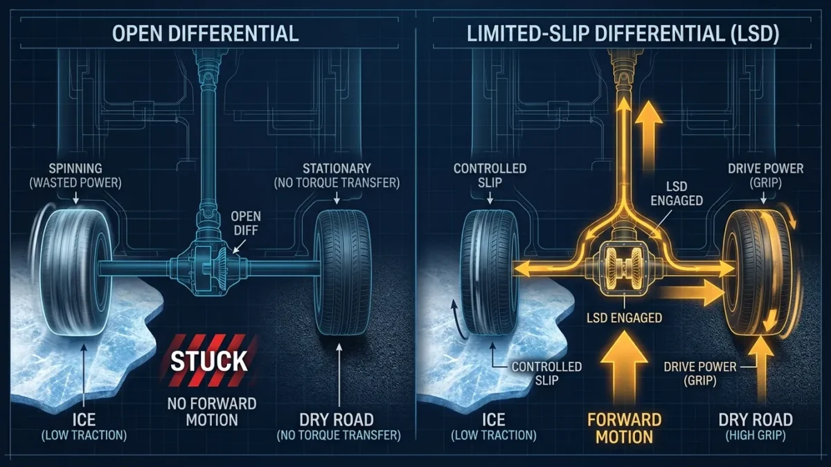 How Does a Limited Slip Differential Work to Distribute Drive Torque?