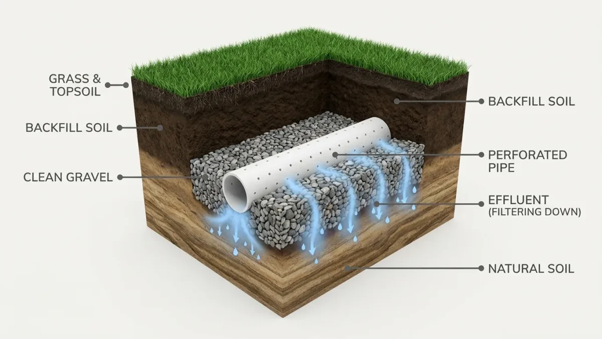 How Does a Septic Drain Field Work to Filter and Purify Household Wastewater?