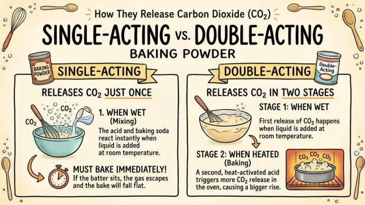 How Does Double Acting Baking Powder Work in Baking?