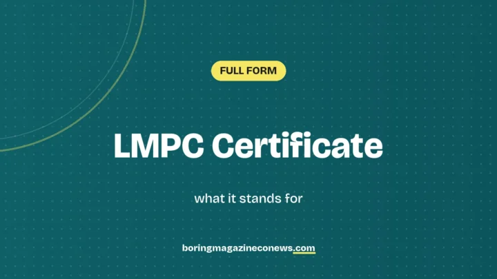The letters LMPC Certificate on white tiles over a dark green background, labelled Full Form"