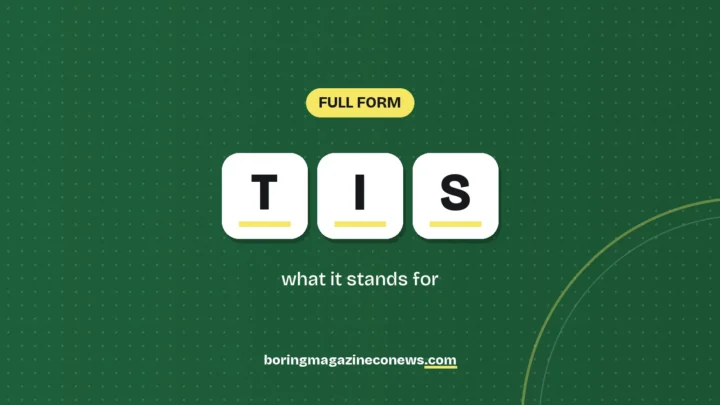 The letters TIS on white tiles over a dark green background, labelled Full Form"