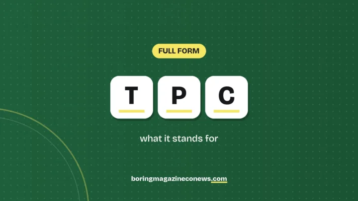 The letters TPC on white tiles over a dark green background, labelled Full Form"