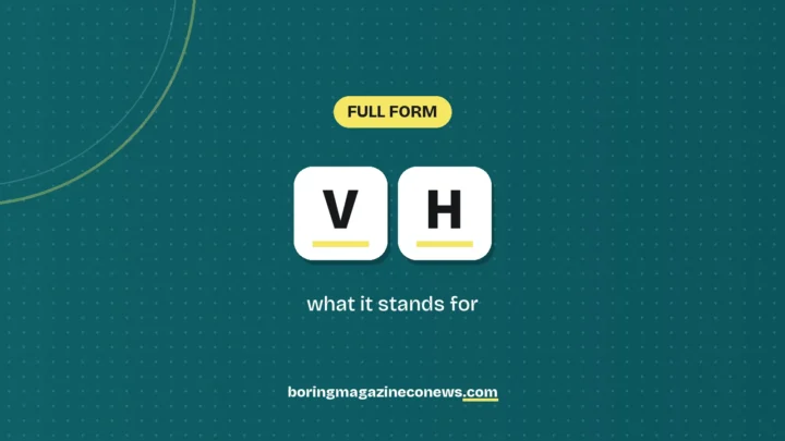 The letters VH on white tiles over a dark green background, labelled Full Form"