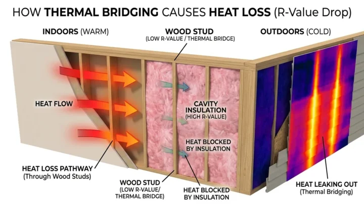 What Is Thermal Bridging in Insulation and Why Wall R-Value Drops
